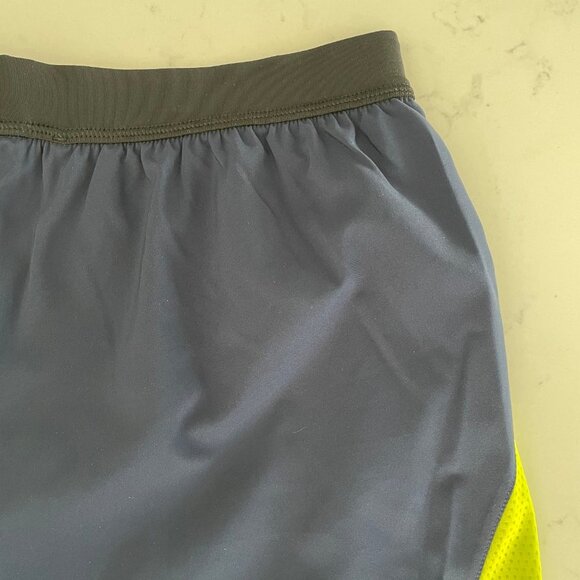 Reebok Athletic HT3711 Pull On Running Shorts Navy + Florescent Yellow Sz S NWT - Picture 6 of 12